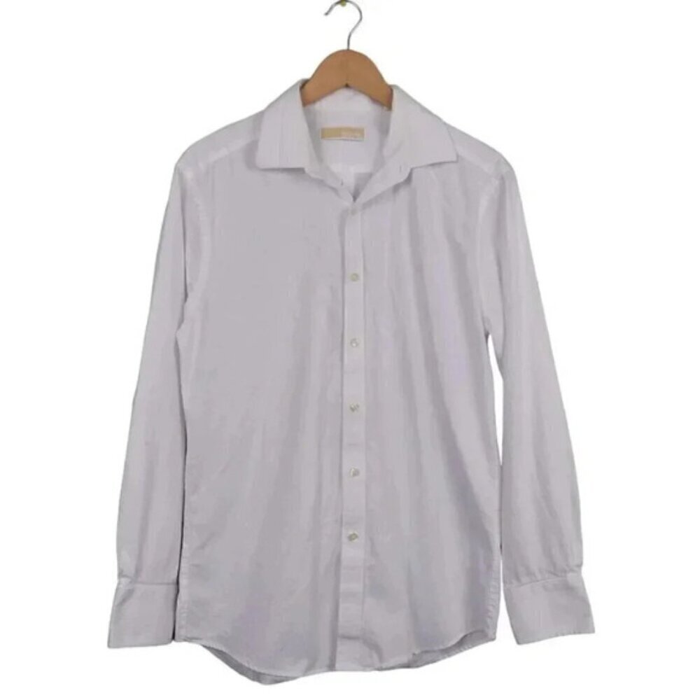 Michael Michael Kors White Button Down Dress Shirt Cotton Size 16